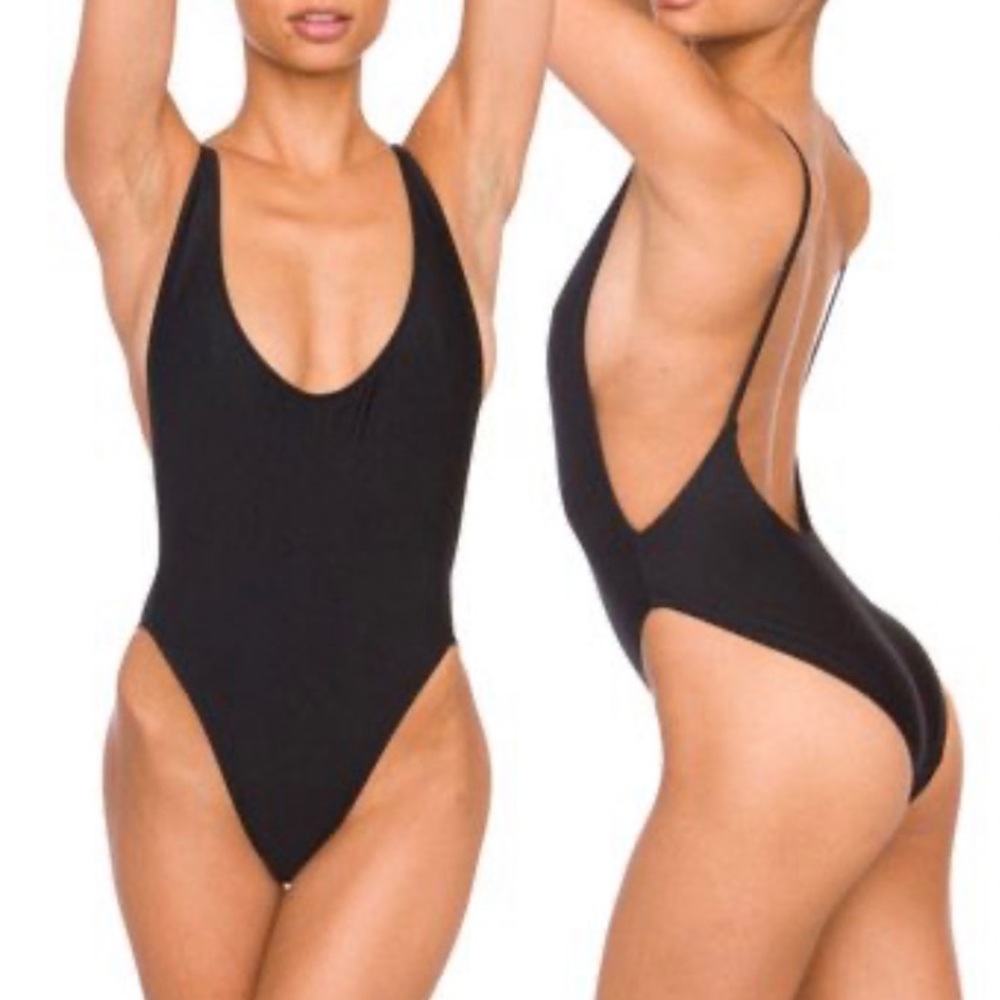 American apparel nylon High cut bathing suit NWT